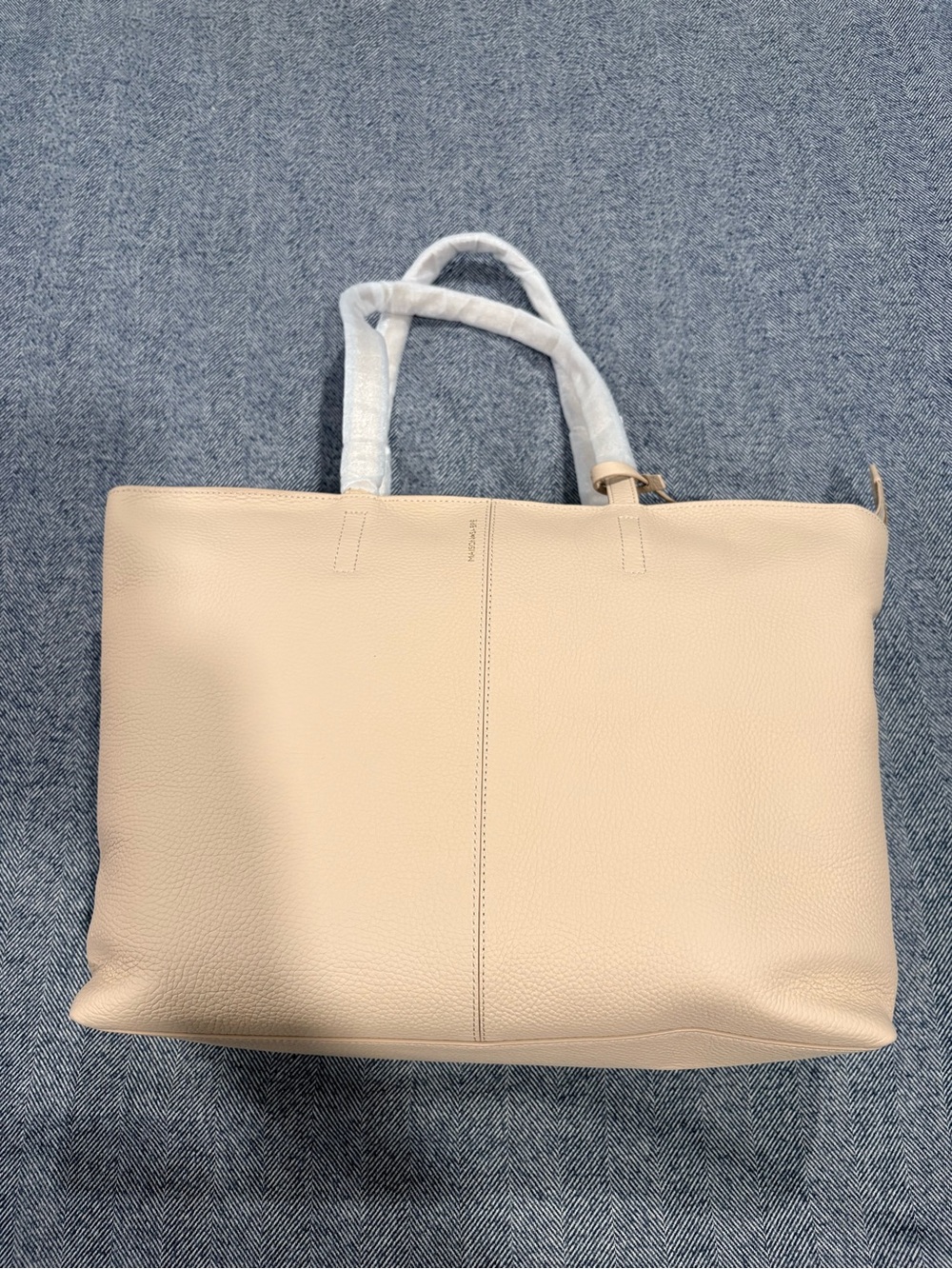 MAISON de SABRE The Zipped Soft Tote | color: Color Saharan Nude | large